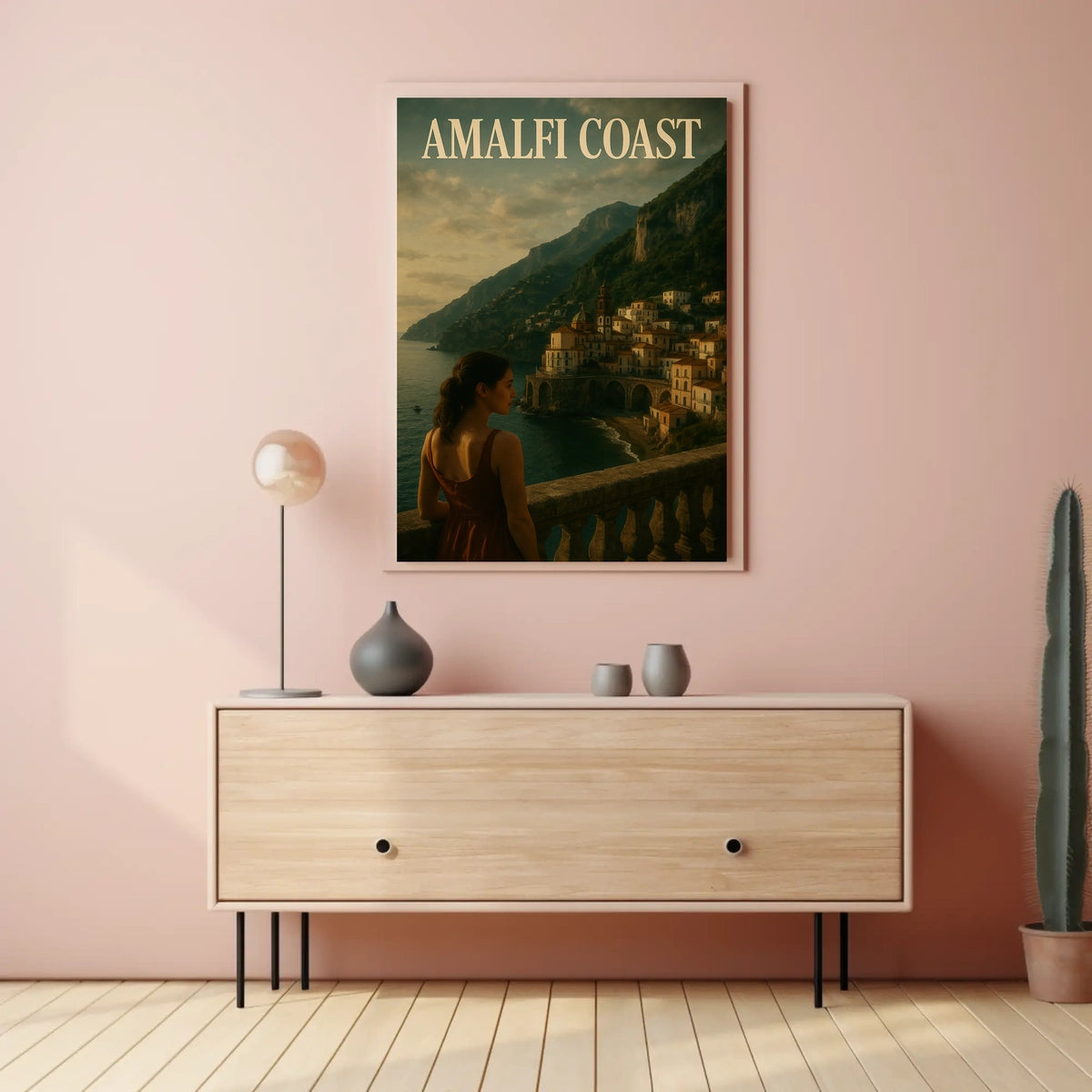 Amalfi Coast Poster Wall Art Coastal Decor 18x24 Premium