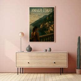 Amalfi Coast Poster Wall Art Coastal Decor 18x24 Premium
