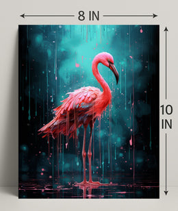 Vivid Flamingo Art Poster