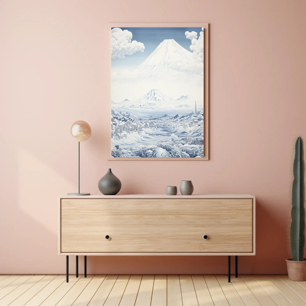 Japanese Mountain Serenity: Cultural or Heritage Poster