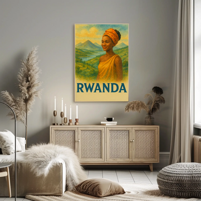 Rwanda Woman Valley Pride Poster Travel