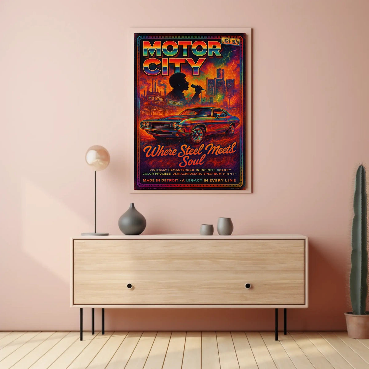 Motor City Where Steel Meets Soul Poster