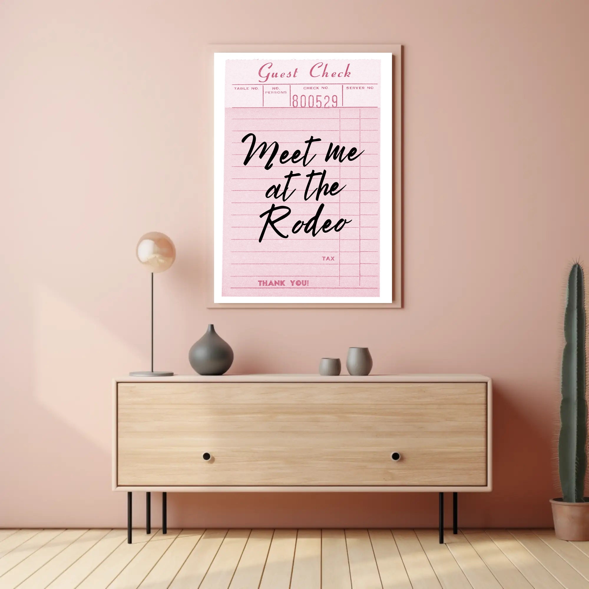 Meet Me at the Rodeo Retro-Themed Poster PosterGoat