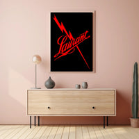 Laurant Energy Logo Bold Cursive Artistic Poster