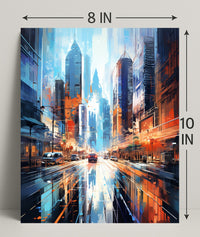 Urban Vibes A Futuristic Cityscape Poster
