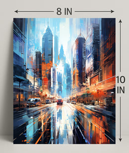 Urban Vibes A Futuristic Cityscape Poster