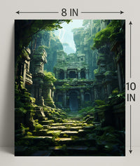 Ancient Jungle Ruins Poster
