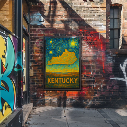 Kentucky Starry Night Poster