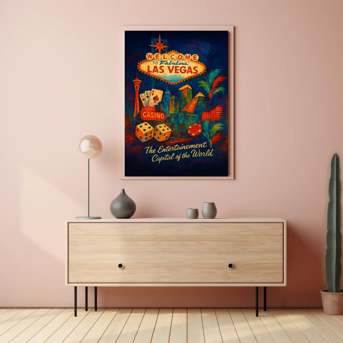Welcome to Fabulous Las Vegas Poster for Home Decor Fans