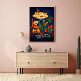 Welcome to Fabulous Las Vegas Poster for Home Decor Fans