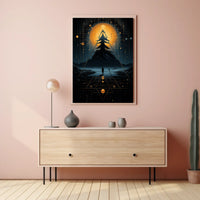 Mystical Cosmic Landscape Surrealism Art Poster