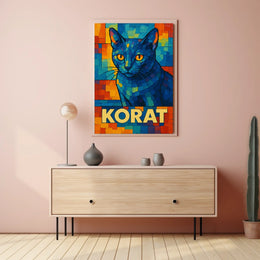 Korat Cat Art Poster