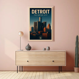 Detroit The Motor City Poster