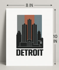 Detroit Skyline Art Print for Home Decor PosterGoat
