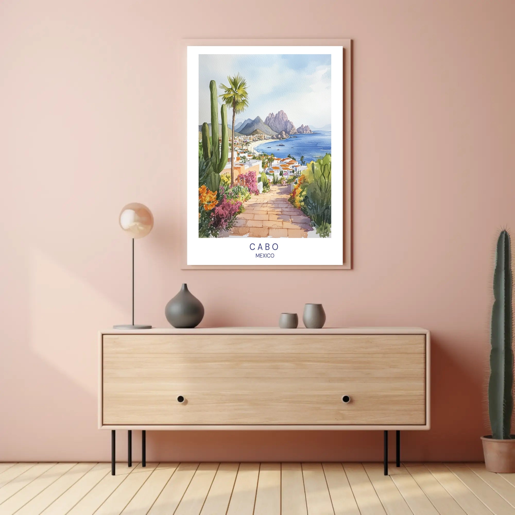 Cabo San Lucas Coastal Scene Travel Poster PosterGoat