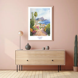Cabo San Lucas Coastal Scene Travel Poster PosterGoat