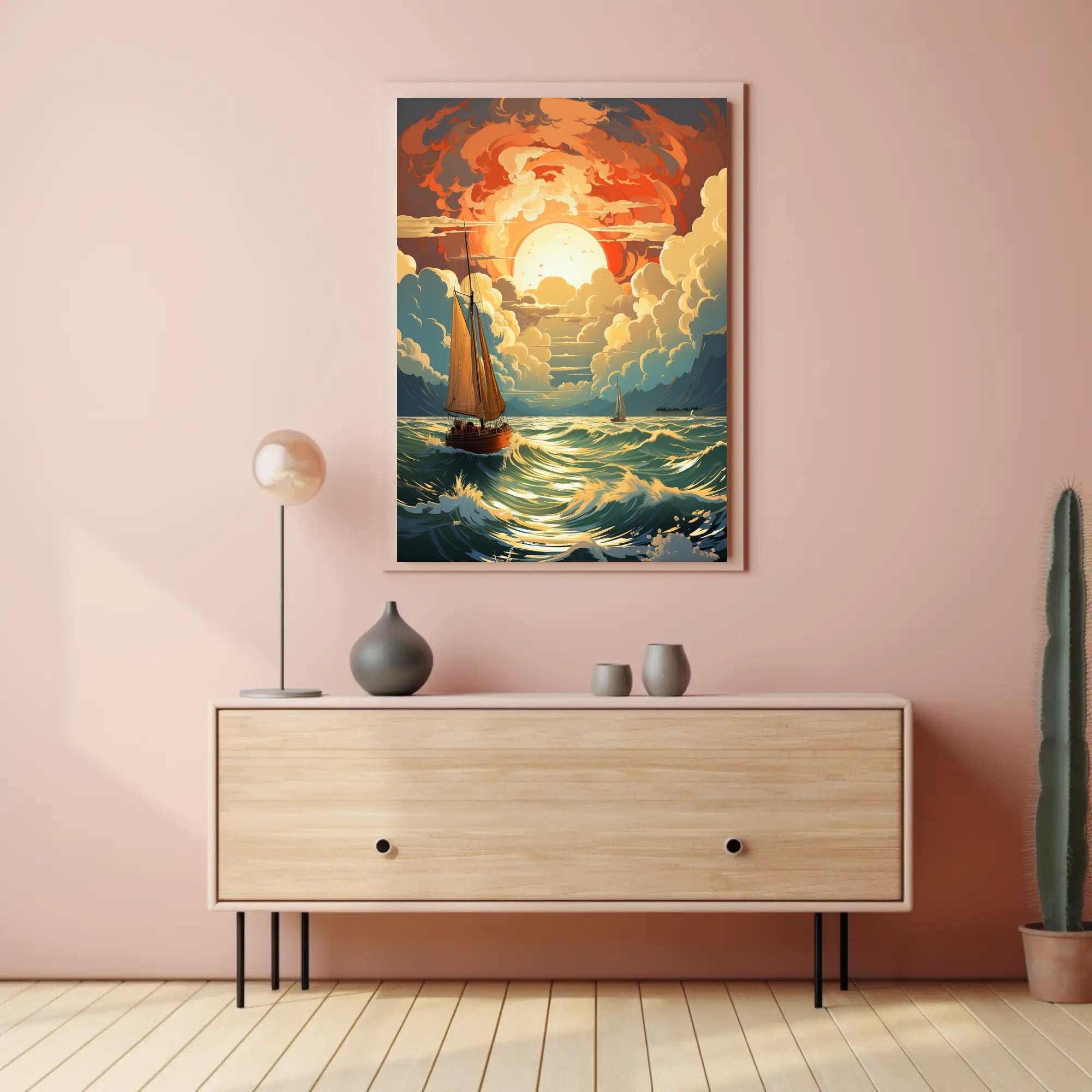 Sailing Into The Sunset Poster PosterGoat