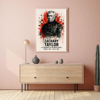 Zachary Taylor Watercolor Artistic Historical or Presidential Poster