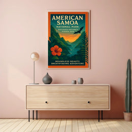 American Samoa Adventure Scenic National Park Poster