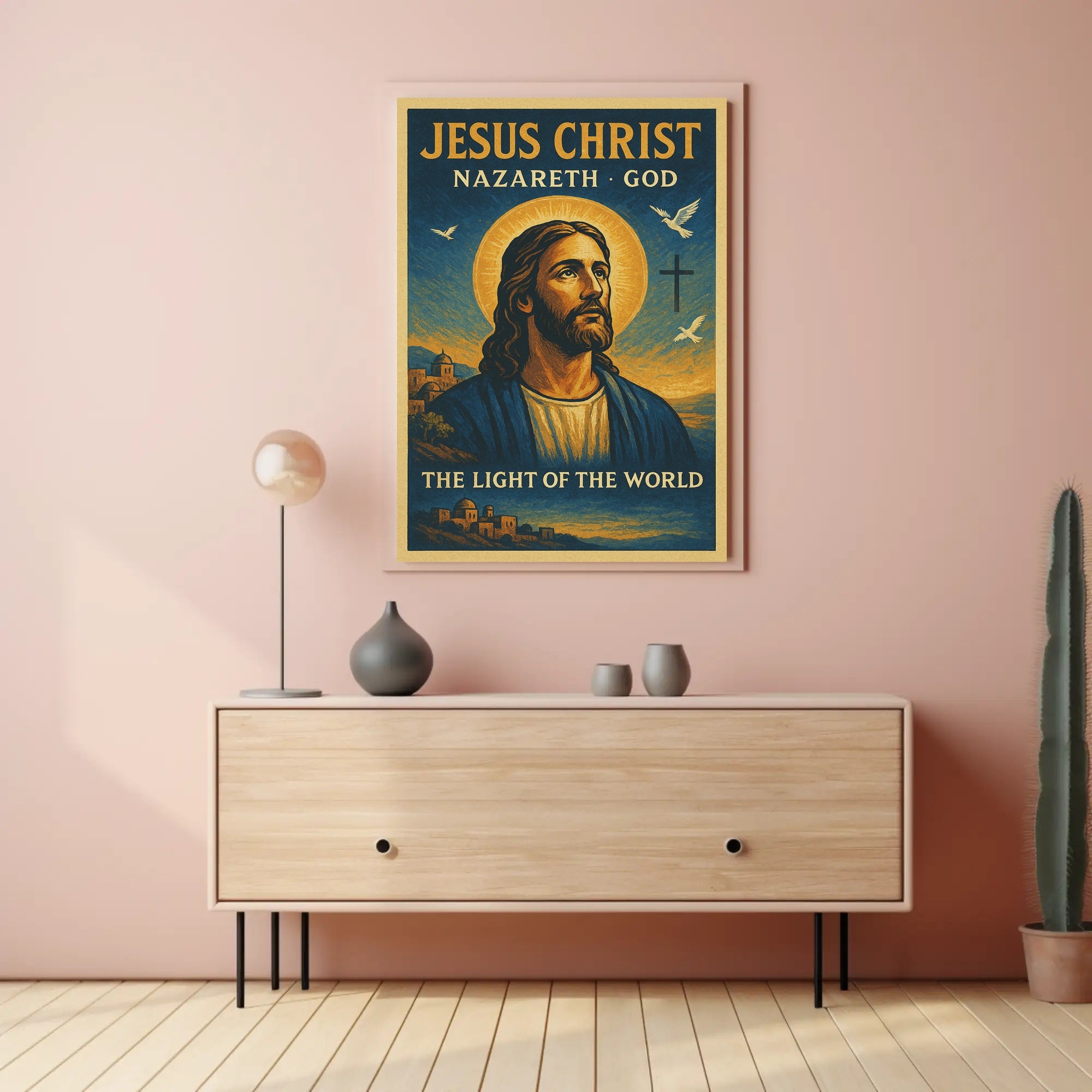 Jesus Christ: The Light of the World Religious Poster