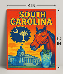 South Carolina A Vibrant Tribute Poster PosterGoat