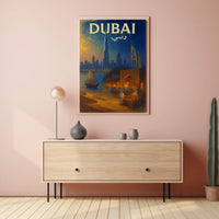 Dubai Cityscape Poster Tradition Modernity For Home Decor