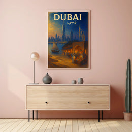 Dubai Cityscape Poster Tradition Modernity For Home Decor