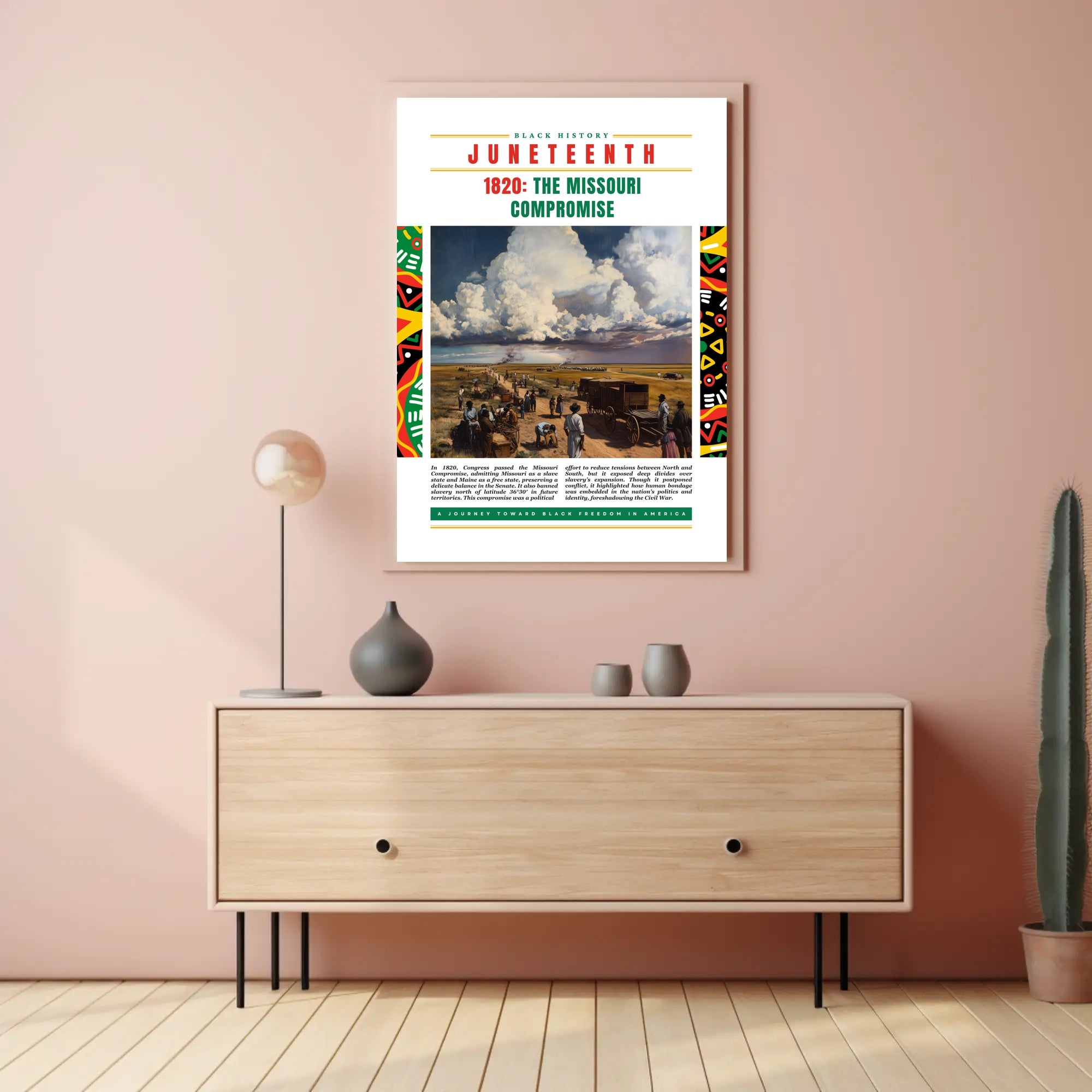 Missouri Compromise 1820 Cultural Heritage Educational Poster