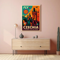 Czechia Travel Adventure Vibrant Artistic Poster PosterGoat