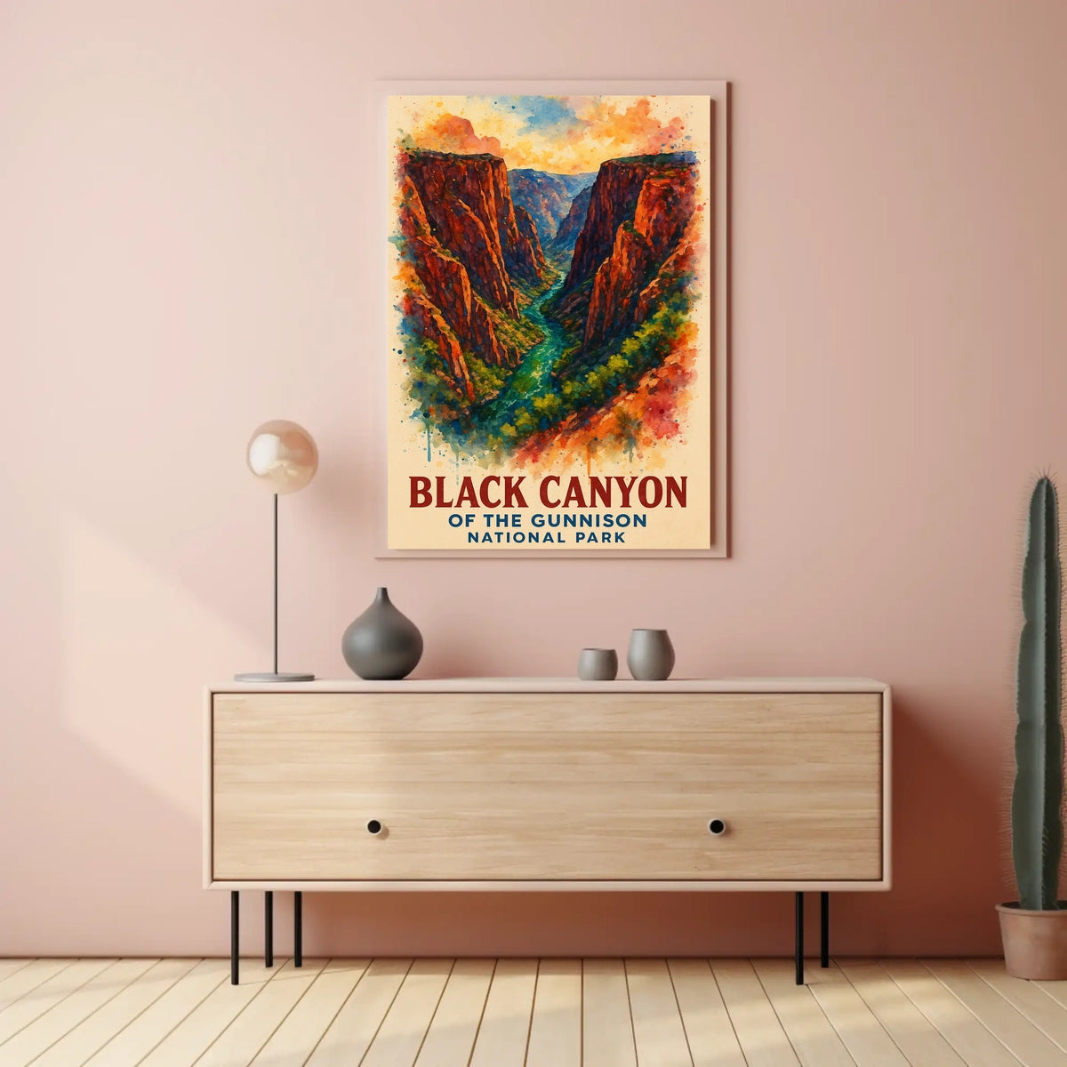 Black Canyon Watercolor Adventure Art Print