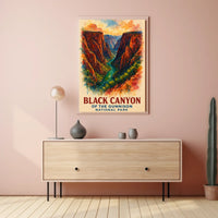 Black Canyon Watercolor Adventure Art Print