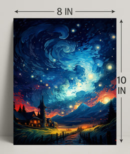 Starry Night Dreamscape Poster