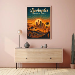 Los Angeles Dreams Illuminate Urban or Cityscape Poster