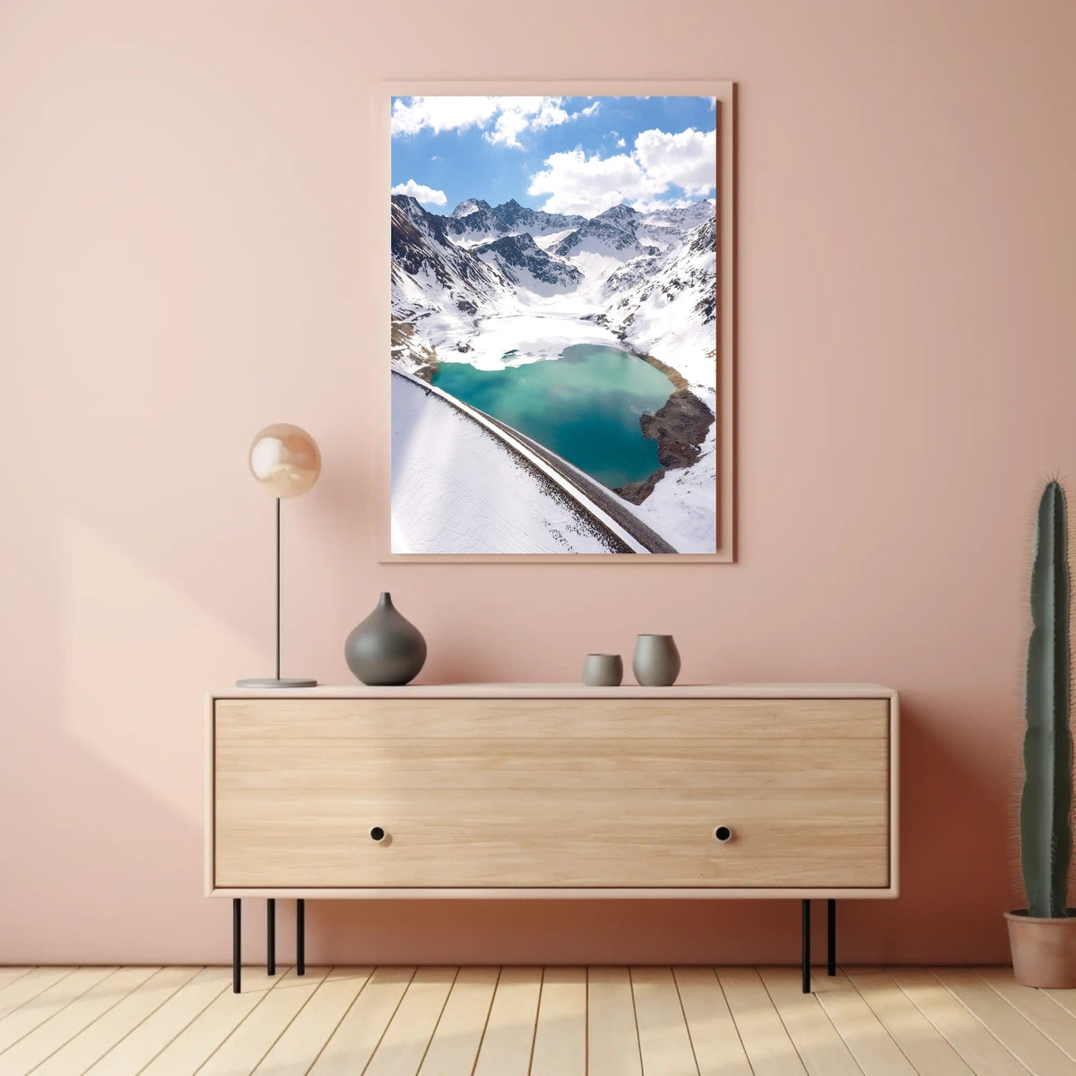 Stunning Alpine Lake and Mountain Landscape National Park Poster