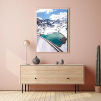 Stunning Alpine Lake and Mountain Landscape National Park Poster