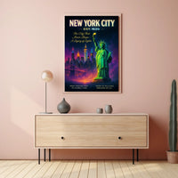 New York City Skyline Urban Cityscape Poster Modern Wall Art