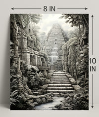 Ancient Jungle Temple Poster