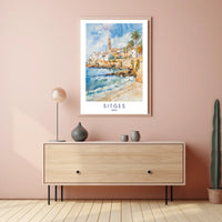 Sitges, Spain Coastal Charm Poster