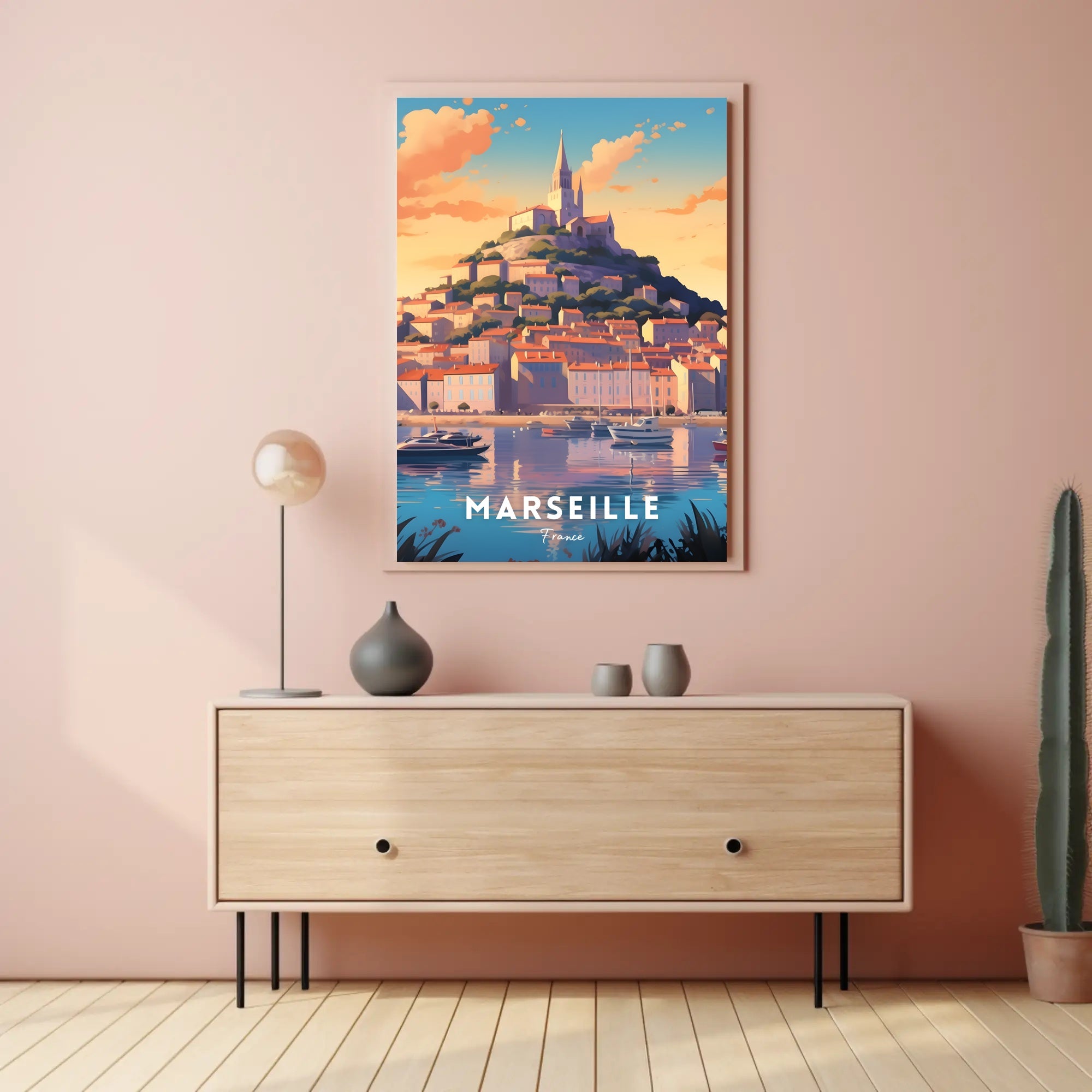 Marseille Notre-Dame de la Garde Travel Poster