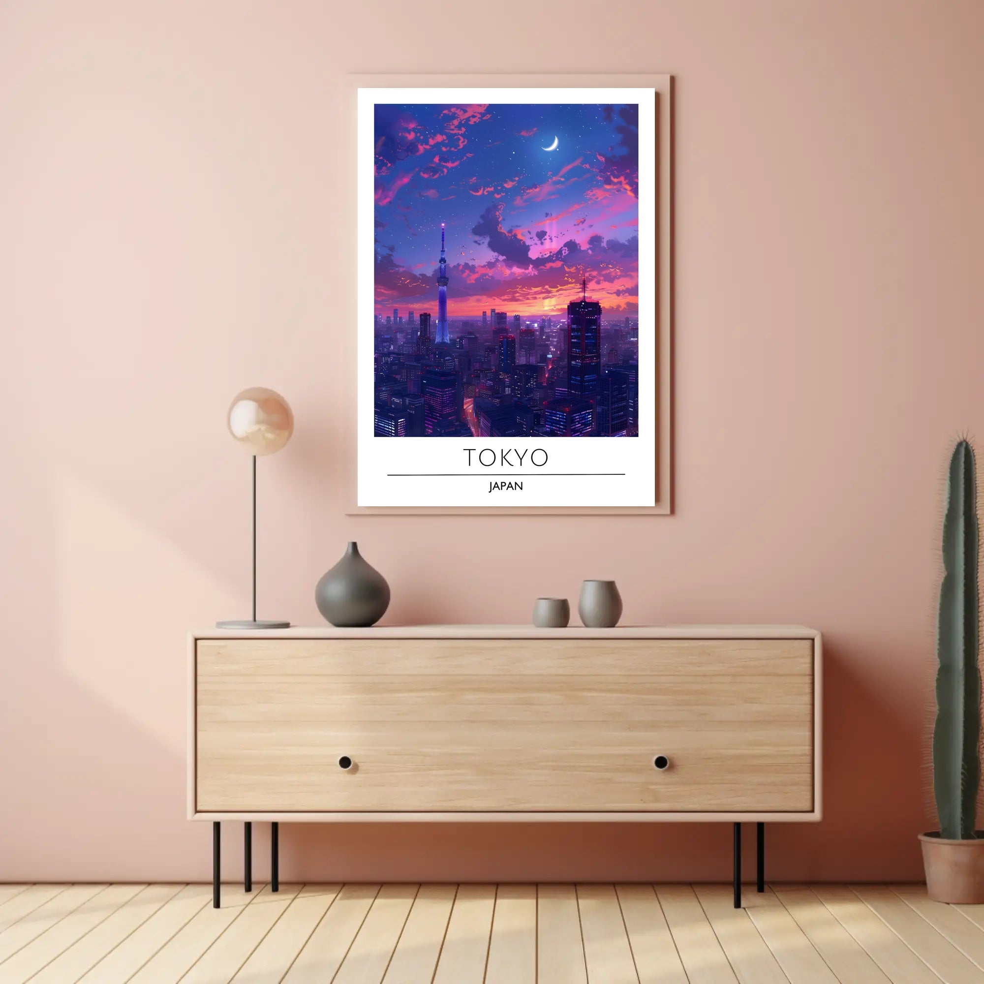 Tokyo Skytree at Twilight Urban Cityscape Poster