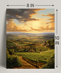 Golden Countryside Vista Poster