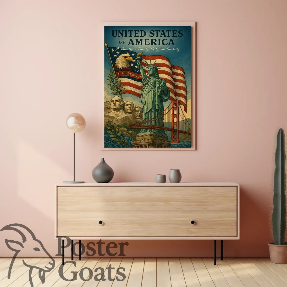 American Icons Vintage Art Poster - Cultural or Heritage Poster