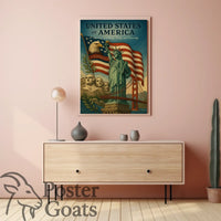 American Icons Vintage Art Poster - Cultural or Heritage Poster