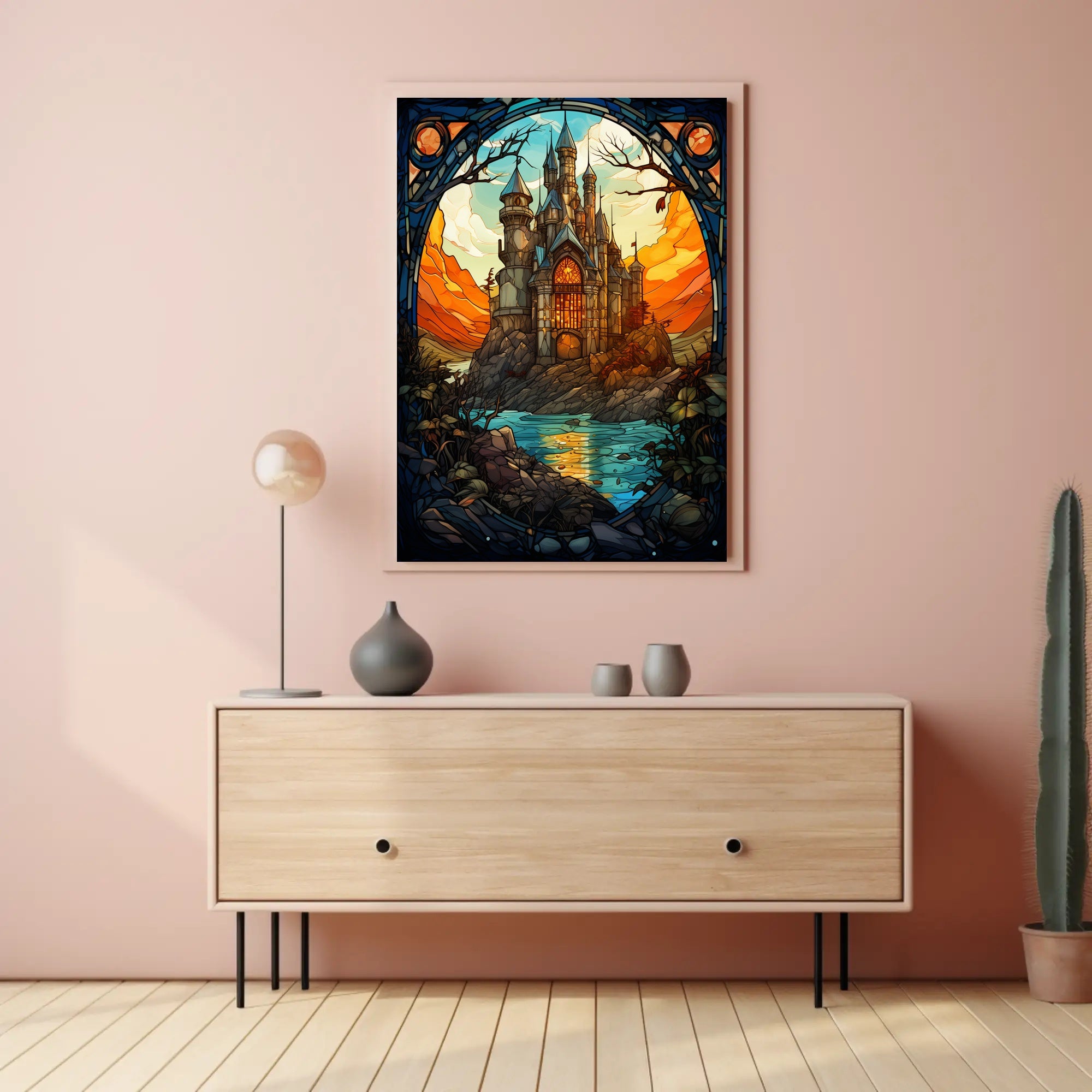 Enchanted Castle At Sunset Poster