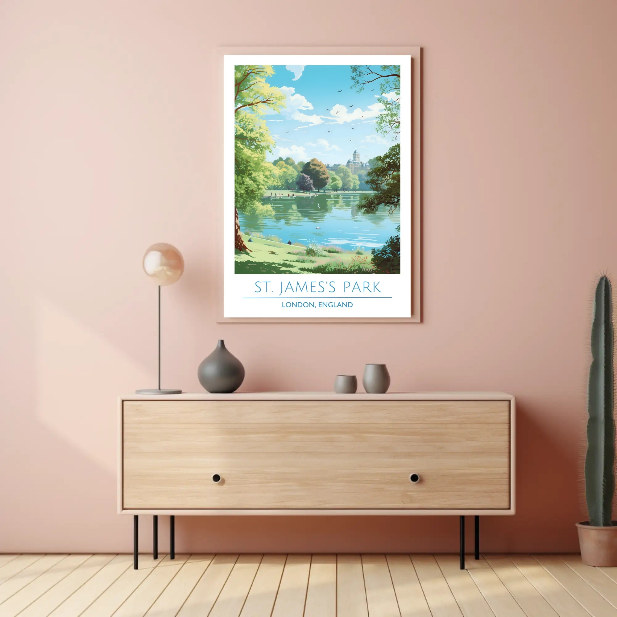 St. James's Park Vintage Travel Poster