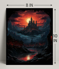 Enchanted Castle At Dusk Poster