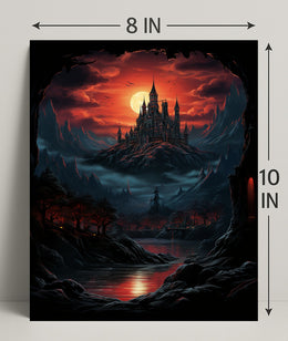 Enchanted Castle At Dusk Poster