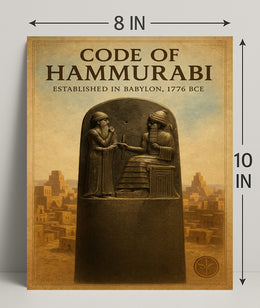 Code of Hammurabi Wall Art Print Decor PosterGoat