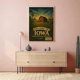 Welcome To Iowa Heartland Of America Poster