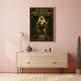 John L. Sullivan The Boston Strong Boy Poster PosterGoat